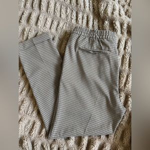 H&M mens plaid pants black and brown XL